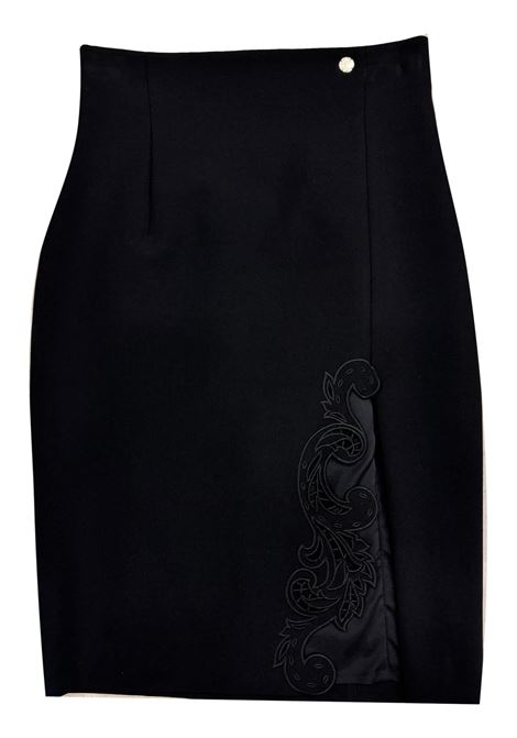 Gonna a tubino con spacco ricamato VERSACE COLLECTION | Gonne | V1.G35519.0055601530